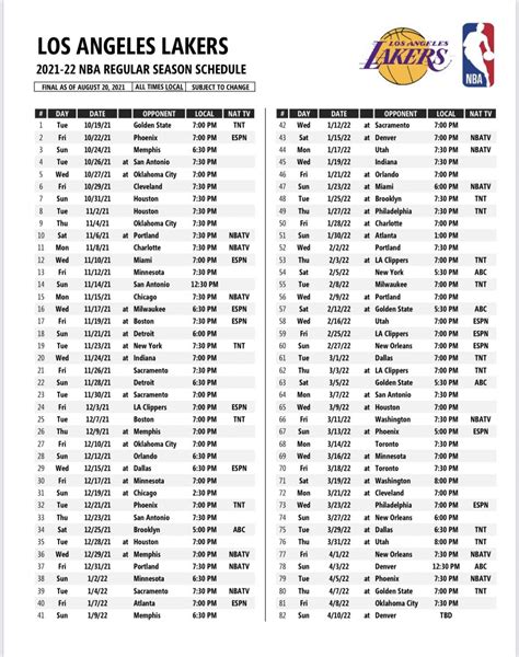 lakers schedule espn|lakers schedule 2022.
